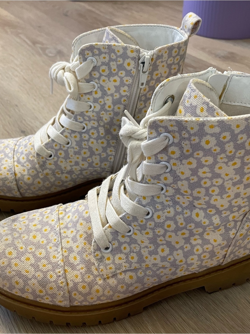Treasure & Bond Kids Canvas Lace-Up Boots 5